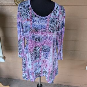 Tianello Women's Multicolor In Purples And White
